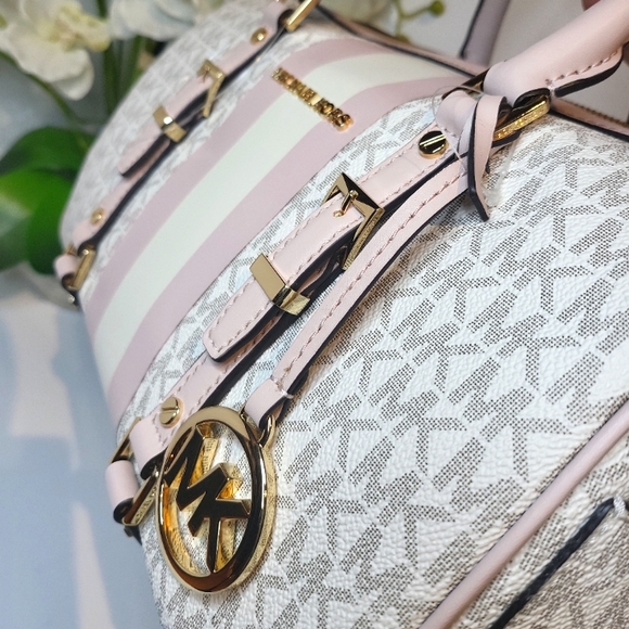 🌺MICHAEL KORS🌺 Bedford Legacy MD Duffle Sarchel/Shoulder Bag  & Trifold wallet - Picture 6 of 15